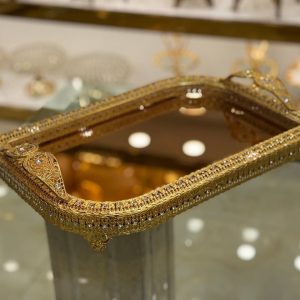 سینی نگین دار طلایی نگینی اماراتی 1360