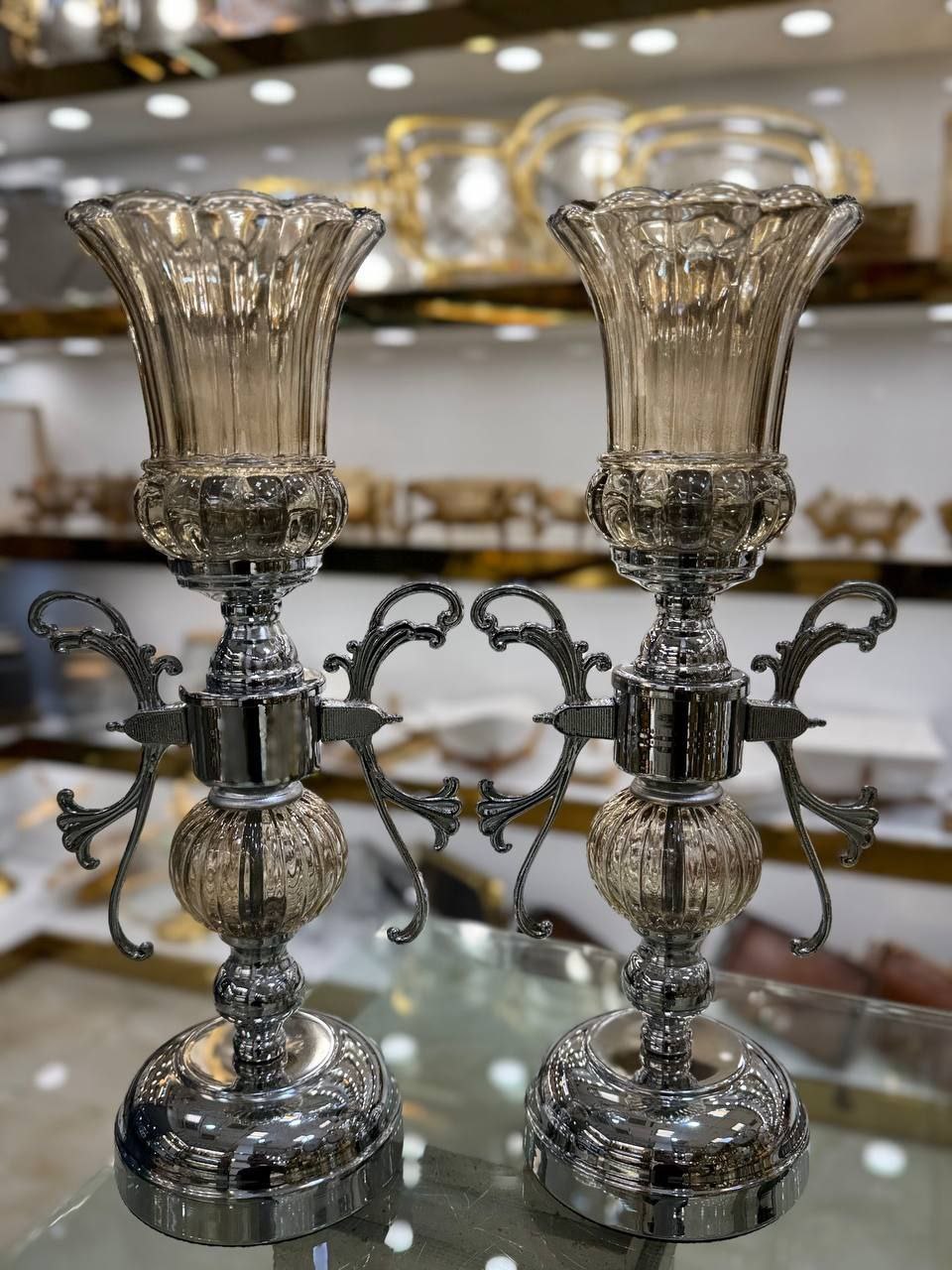 ست ساعت و شمعدان سیلور 9012 - Image 2