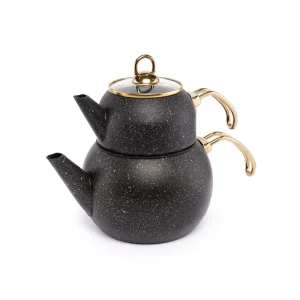 کتری و قوری گرانیتی 2.8 لیتر RIVER ریور مشکی کد 5853