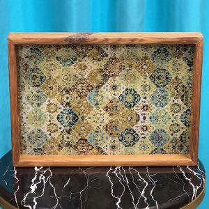 سینی چوبی طرح دار 0020