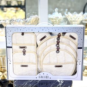 ست دم کنی 12 پارچه کامل ساچلی sachli رنگ کرم